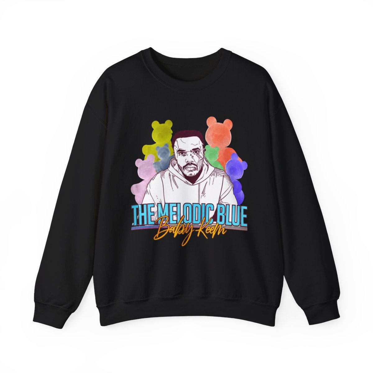 Baby Keem Sweatshirt The Melodic Blue Sweater Rapper Music Merch - alternate angle 3, merchandise