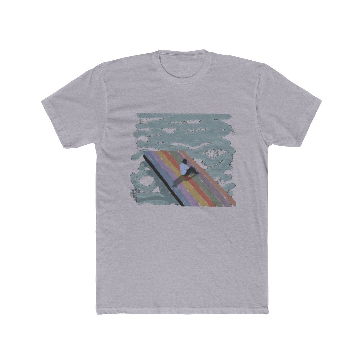 The Melodic Blue Brushstroke Art T Shirt | Baby Keem - alternate angle 2, merchandise